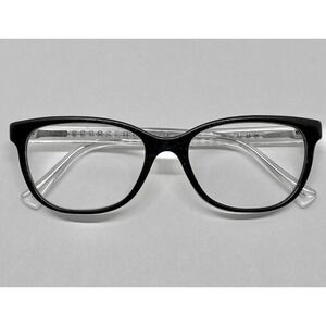 Coach HC5327 Women's Cat Eye Eyeglass Frames Black Glitter Crystal 53-27-135